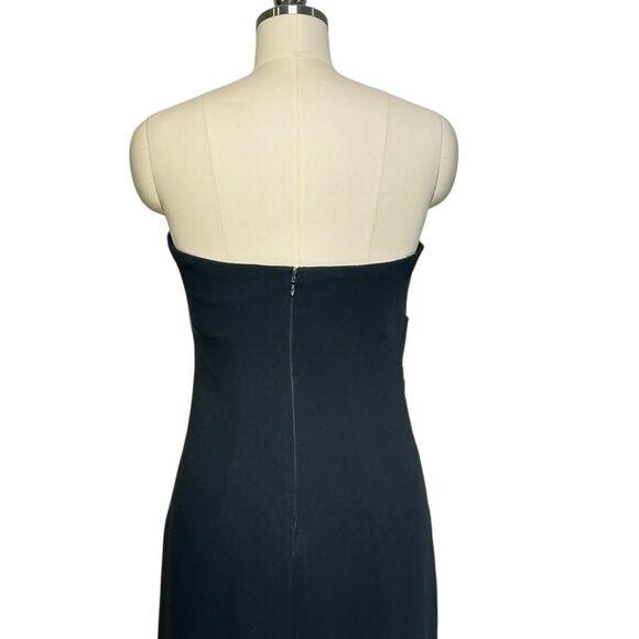 Cinq a sept Gramercy Black Strapless Ruffle Midi Dress| Size 4 - Picture 6 of 12